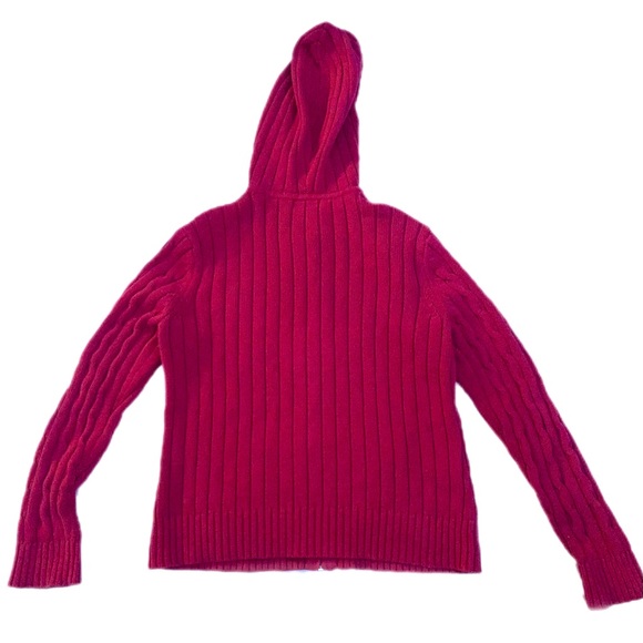 St. John’s Bay Red Zip Up Knit Sweater - Picture 2 of 3